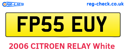 FP55EUY are the vehicle registration plates.