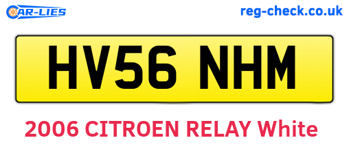 HV56NHM are the vehicle registration plates.