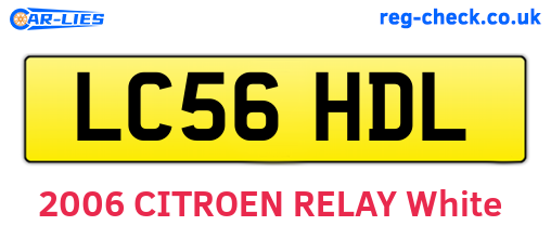 LC56HDL are the vehicle registration plates.