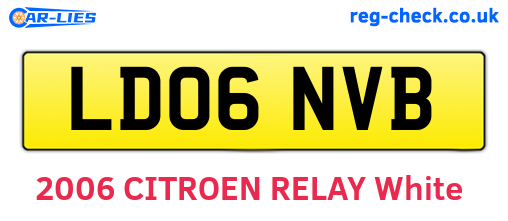 LD06NVB are the vehicle registration plates.