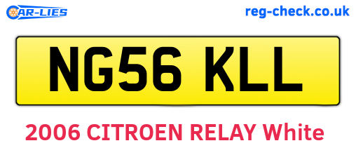 NG56KLL are the vehicle registration plates.