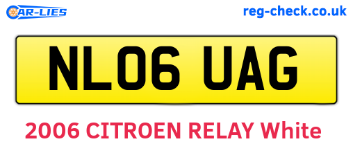 NL06UAG are the vehicle registration plates.