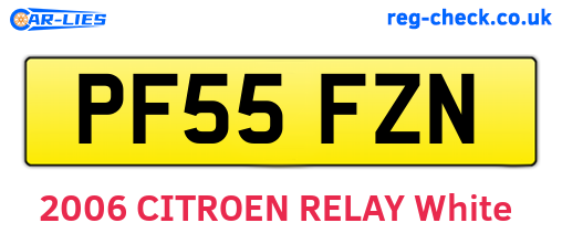 PF55FZN are the vehicle registration plates.