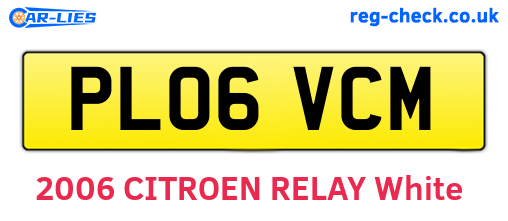 PL06VCM are the vehicle registration plates.
