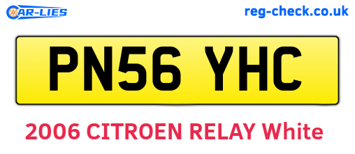 PN56YHC are the vehicle registration plates.