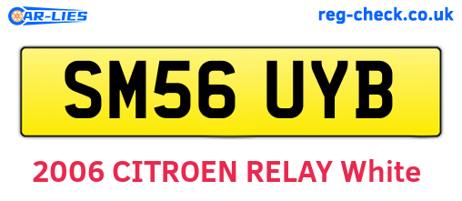 SM56UYB are the vehicle registration plates.