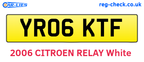 YR06KTF are the vehicle registration plates.
