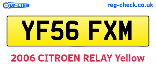 YF56FXM are the vehicle registration plates.