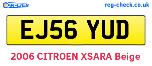 EJ56YUD are the vehicle registration plates.