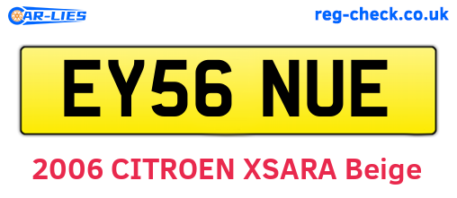 EY56NUE are the vehicle registration plates.