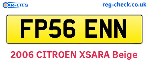FP56ENN are the vehicle registration plates.