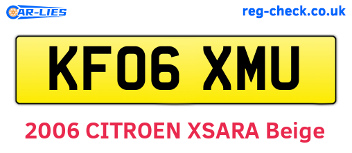 KF06XMU are the vehicle registration plates.