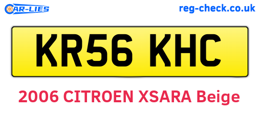 KR56KHC are the vehicle registration plates.