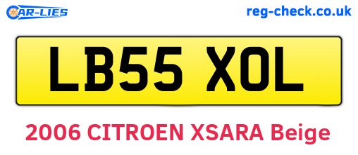 LB55XOL are the vehicle registration plates.