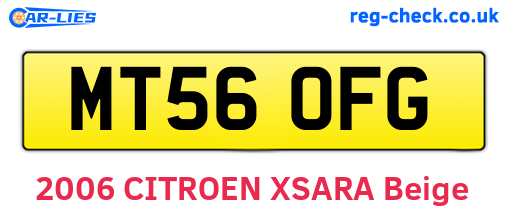 MT56OFG are the vehicle registration plates.