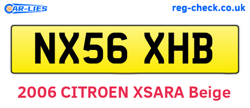 NX56XHB are the vehicle registration plates.