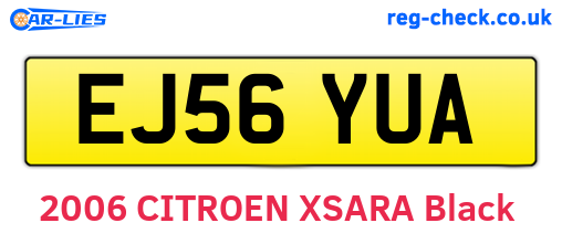 EJ56YUA are the vehicle registration plates.