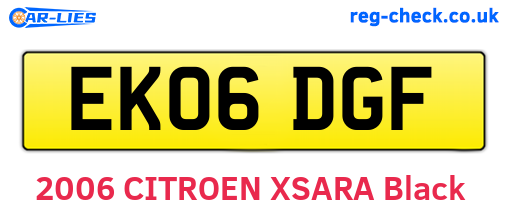 EK06DGF are the vehicle registration plates.