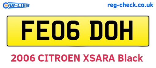 FE06DOH are the vehicle registration plates.
