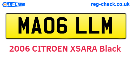 MA06LLM are the vehicle registration plates.
