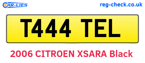 T444TEL are the vehicle registration plates.