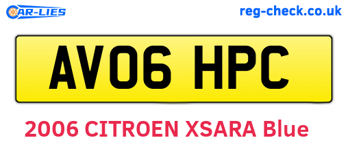 AV06HPC are the vehicle registration plates.