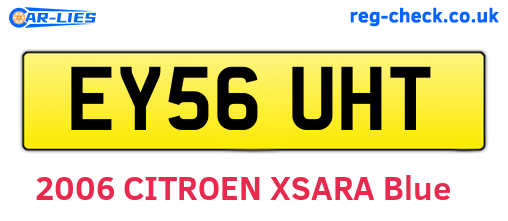 EY56UHT are the vehicle registration plates.