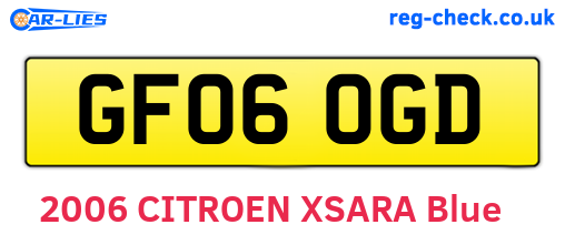 GF06OGD are the vehicle registration plates.