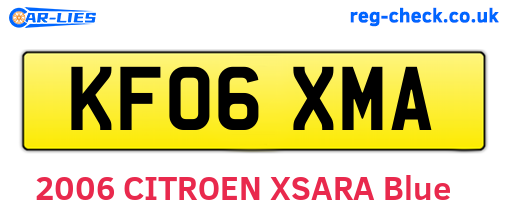 KF06XMA are the vehicle registration plates.