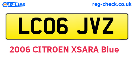 LC06JVZ are the vehicle registration plates.