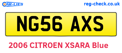 NG56AXS are the vehicle registration plates.