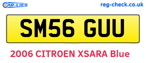 SM56GUU are the vehicle registration plates.