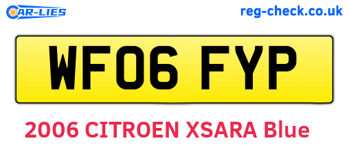 WF06FYP are the vehicle registration plates.
