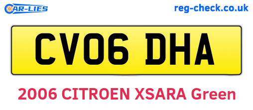 CV06DHA are the vehicle registration plates.