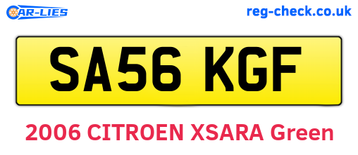 SA56KGF are the vehicle registration plates.