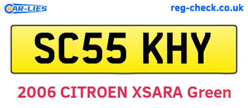 SC55KHY are the vehicle registration plates.
