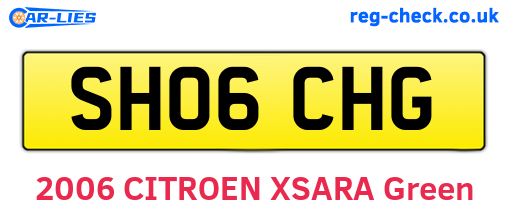SH06CHG are the vehicle registration plates.