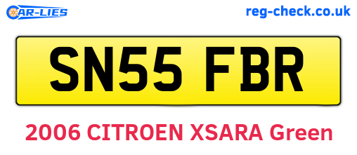 SN55FBR are the vehicle registration plates.