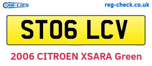 ST06LCV are the vehicle registration plates.
