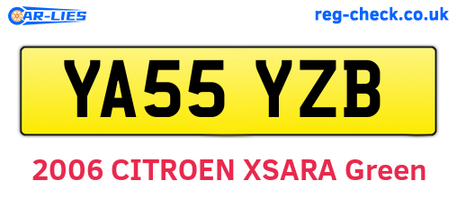YA55YZB are the vehicle registration plates.