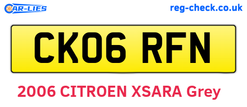 CK06RFN are the vehicle registration plates.