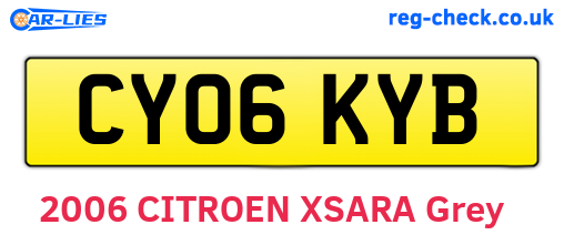CY06KYB are the vehicle registration plates.