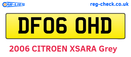 DF06OHD are the vehicle registration plates.