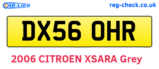 DX56OHR are the vehicle registration plates.