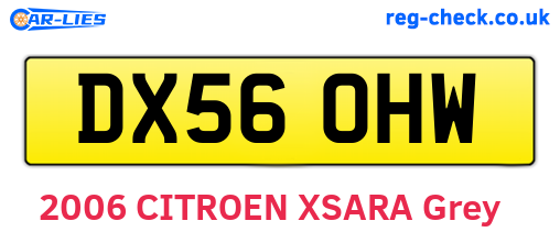 DX56OHW are the vehicle registration plates.