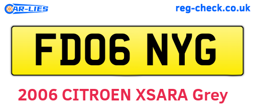 FD06NYG are the vehicle registration plates.