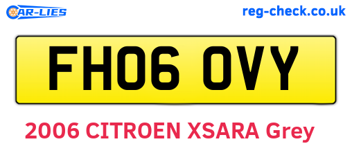 FH06OVY are the vehicle registration plates.