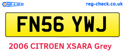 FN56YWJ are the vehicle registration plates.