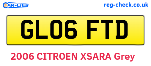 GL06FTD are the vehicle registration plates.