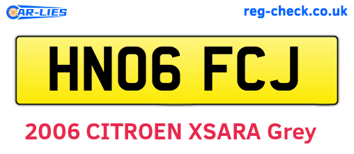 HN06FCJ are the vehicle registration plates.